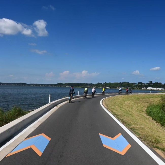 茨城縣霞浦湖林林筑波自行車道